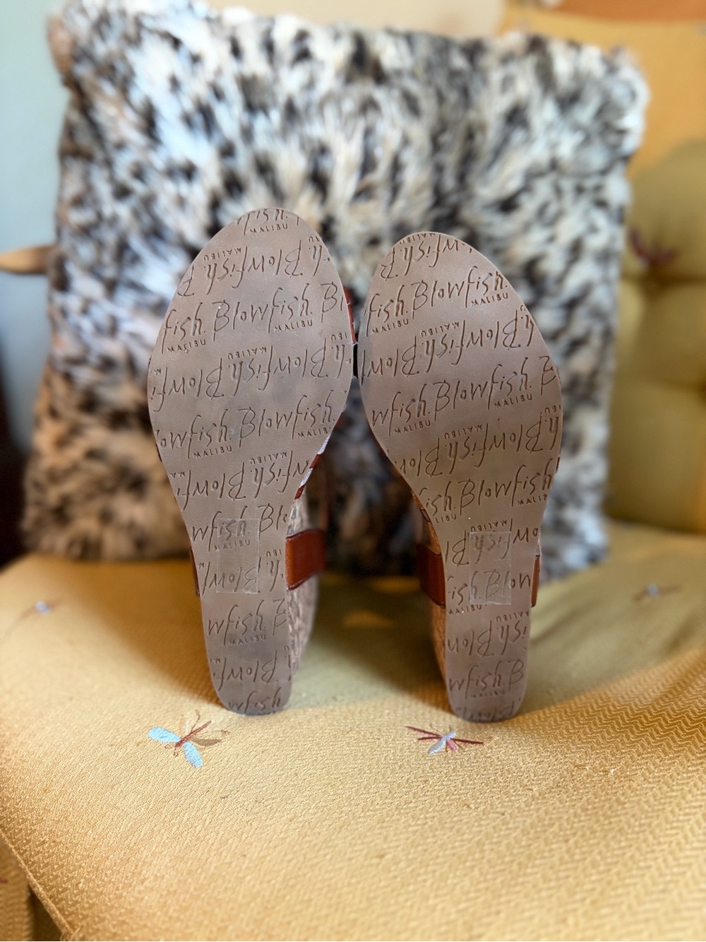 Women’s Brown Cork Wedge Strappy Sandal - Classic Wedge Heel #1055 - Picture 5 of 7